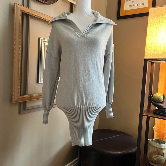 Sweater dress mini from Carpetcom. Light grey. Super soft and stretchy. Size M - Picture 6 of 6